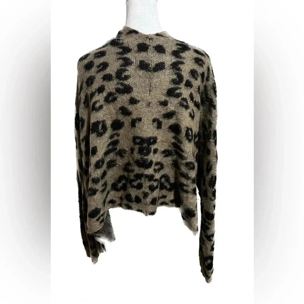 Flawless animal print open front cardigan/wrap with pockets size XS/S - Picture 5 of 7